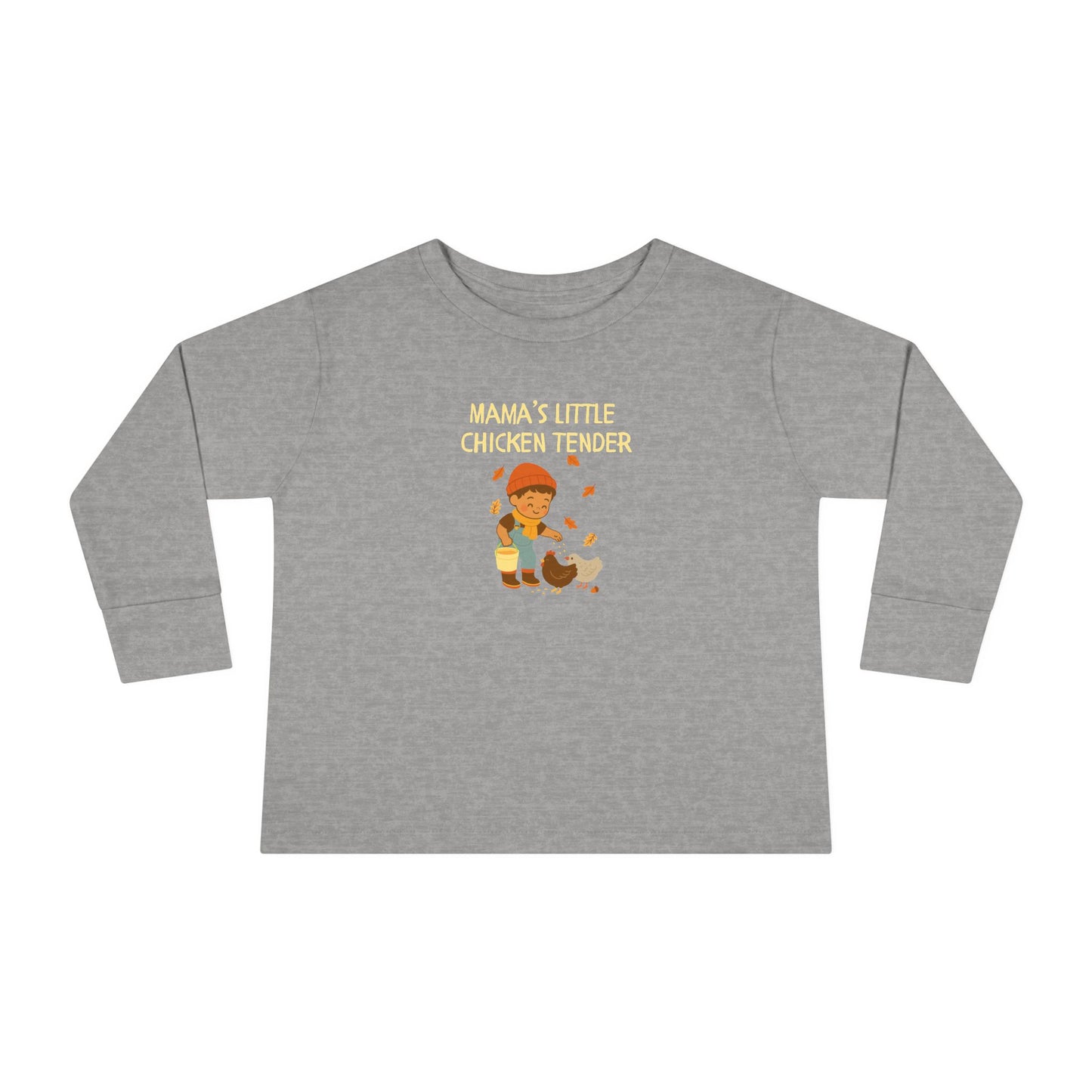 Toddler Long Sleeve - Boy Chicken Tender - Fall Scene
