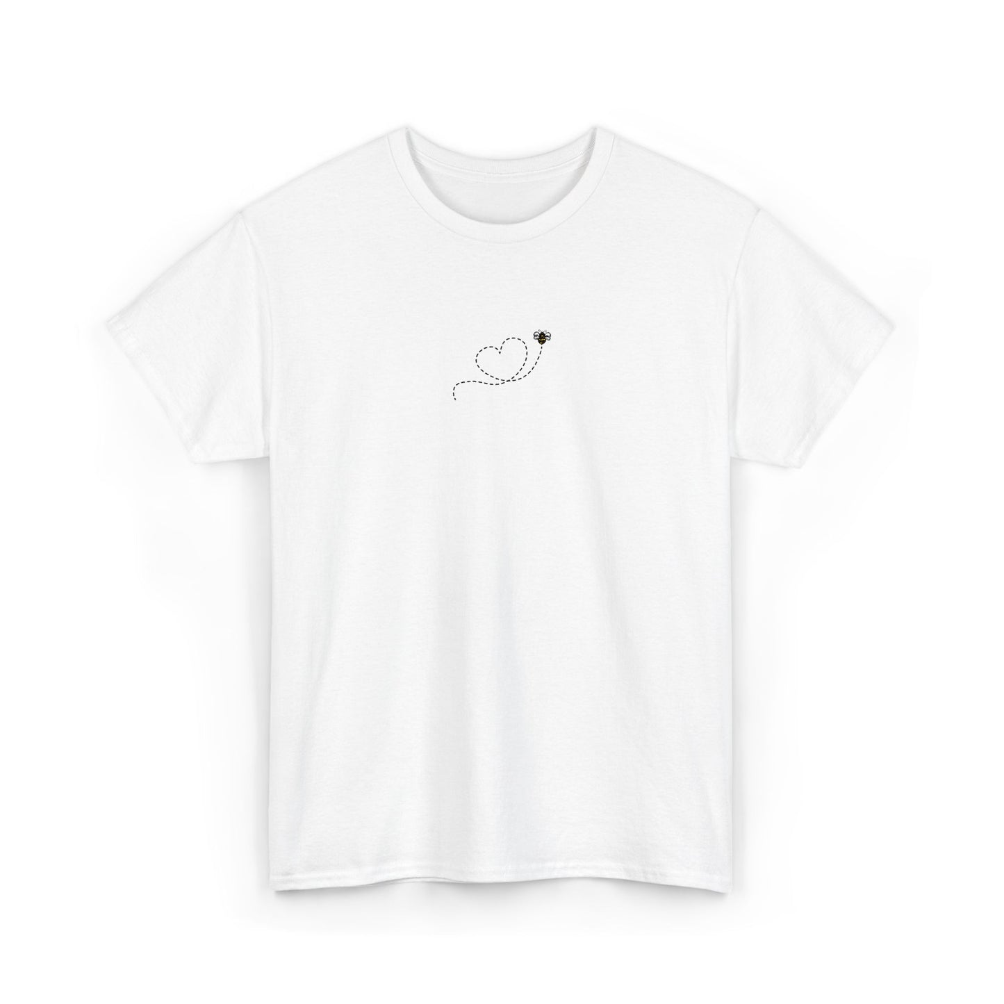 Bee Love Embroidered Heart Outline Tee