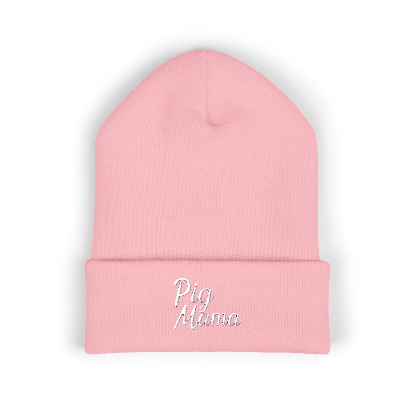 Pig Mama Embroidered Beanie