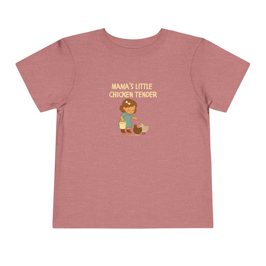 Toddler Tee - Girl Chicken Tender - Spring/Summertime Scene