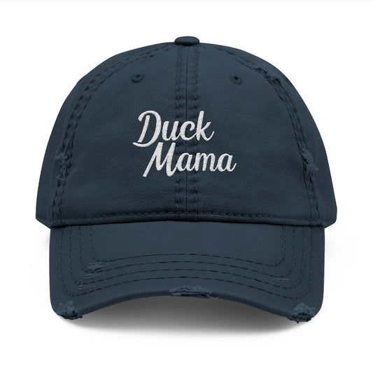 Duck Mama - Distressed Embroidered Cap