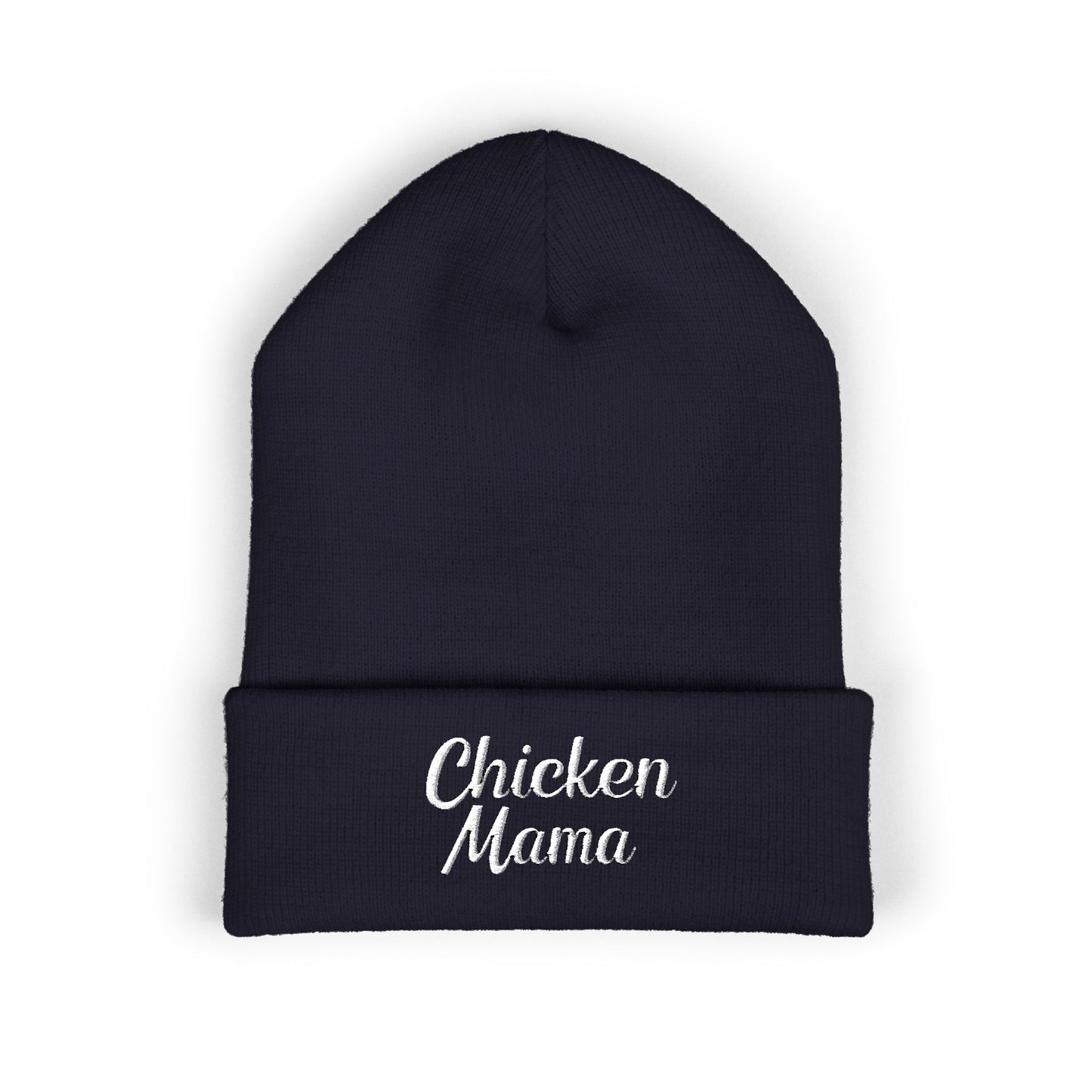 Chicken Mama Embroidered Beanie
