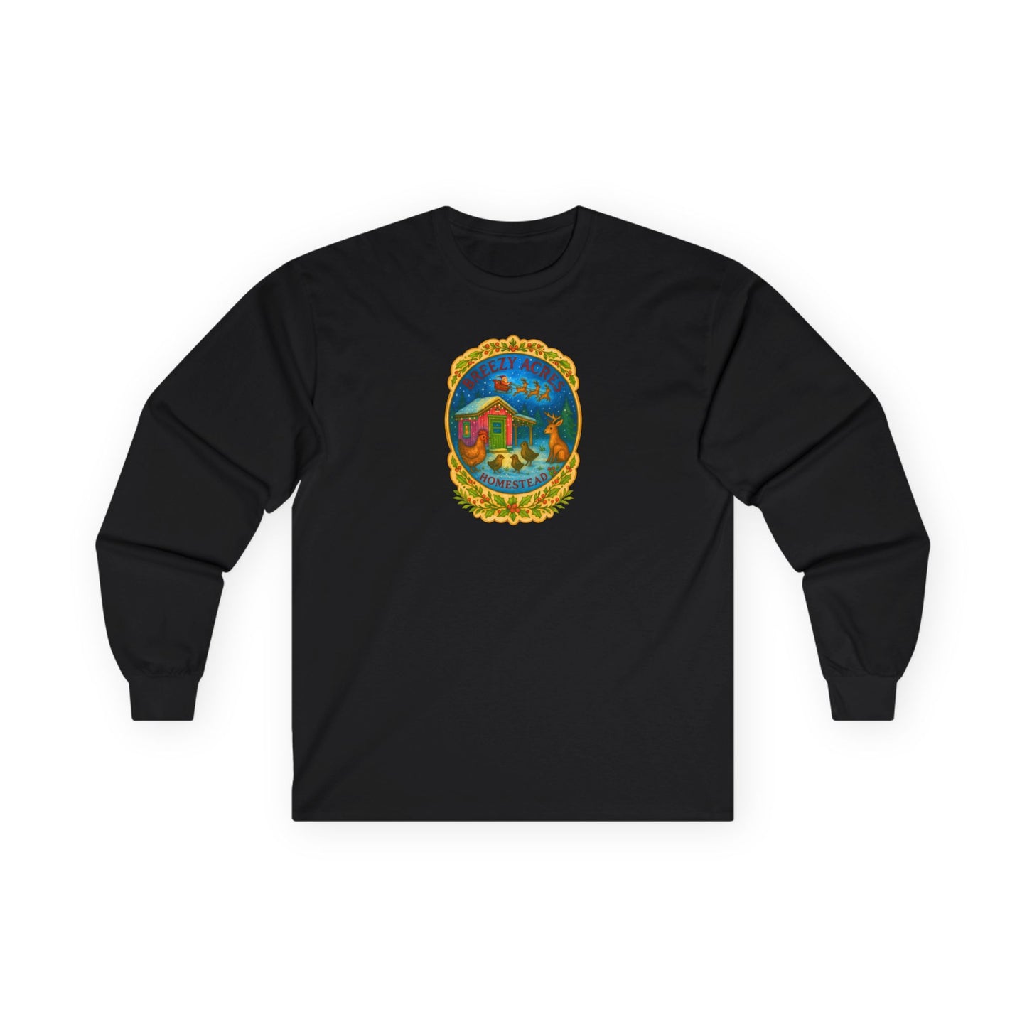 Breezy Acres Homestead Wisconsin - Holiday Long Sleeve Tee