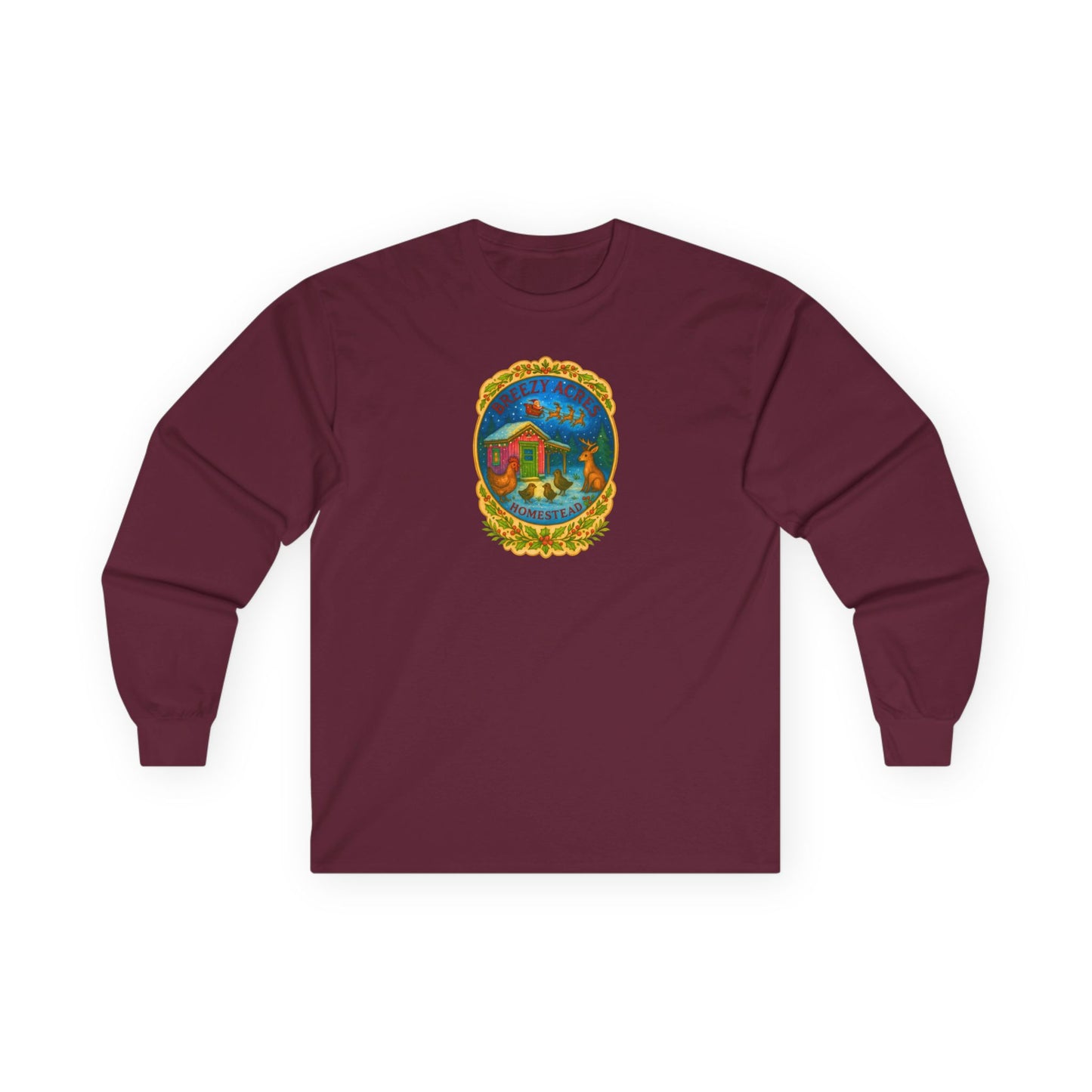 Breezy Acres Homestead Wisconsin - Holiday Long Sleeve Tee