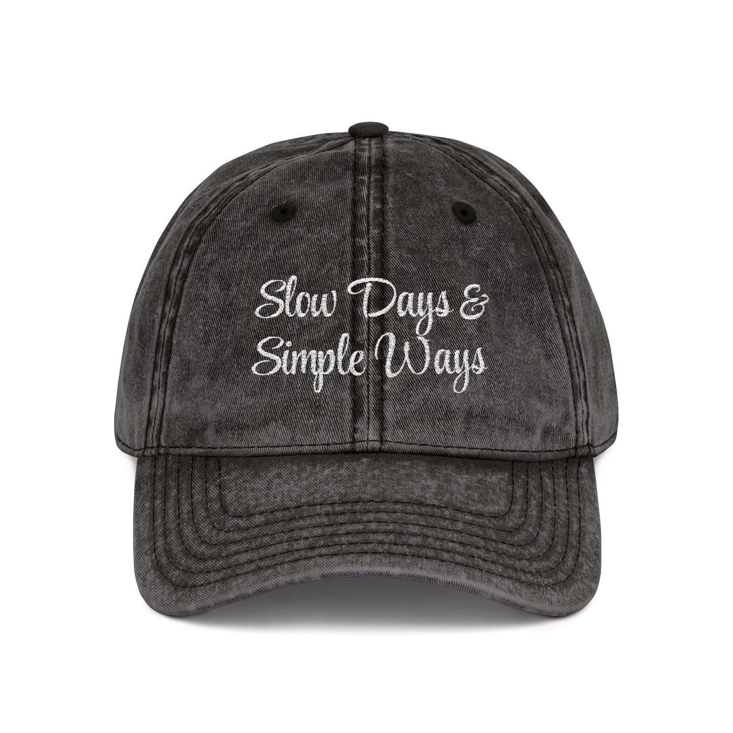 Slow Days & Simple Ways - Vintage Embroidered Cap