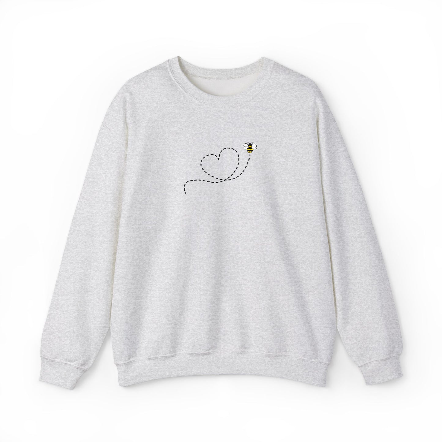 Bee Love Embroidered Heart Outline Sweater