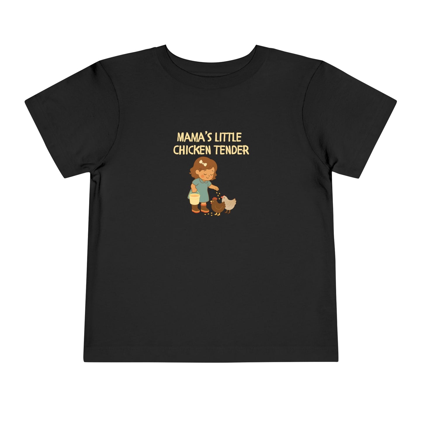 Toddler Tee - Girl Chicken Tender - Spring/Summertime Scene