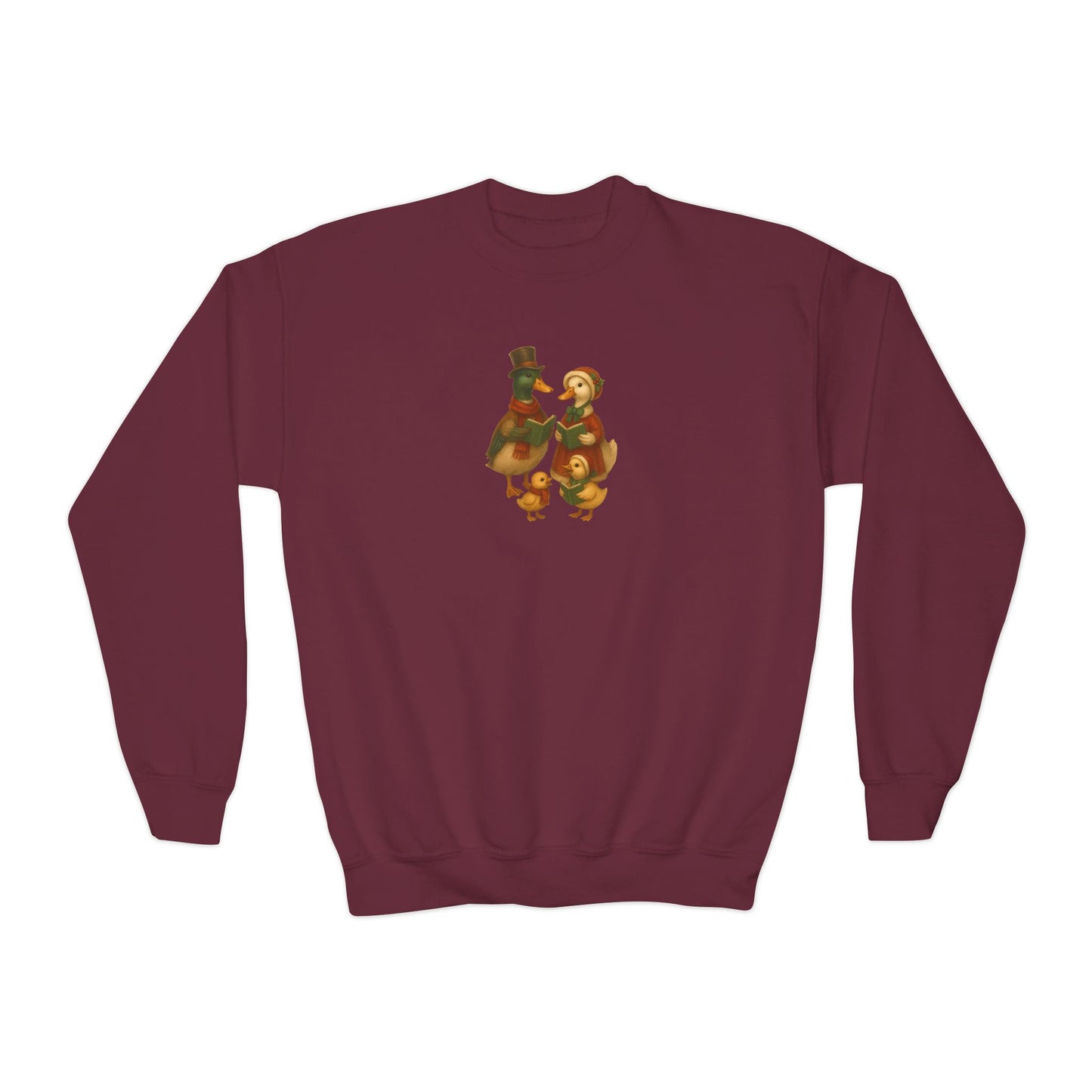 Duck Family Christmas Caroling - Youth Sweater
