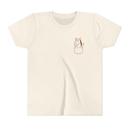 Youth Tee- Pocket Farm Pals- Horse