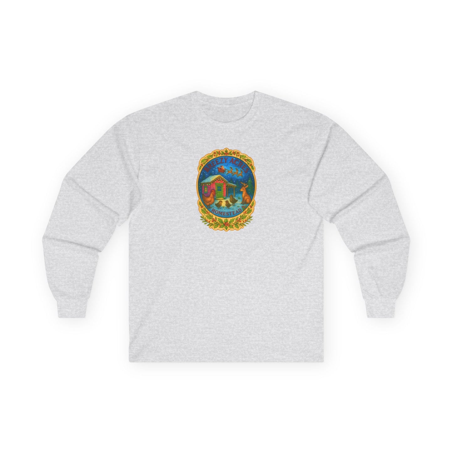 Breezy Acres Homestead Wisconsin - Holiday Long Sleeve Tee