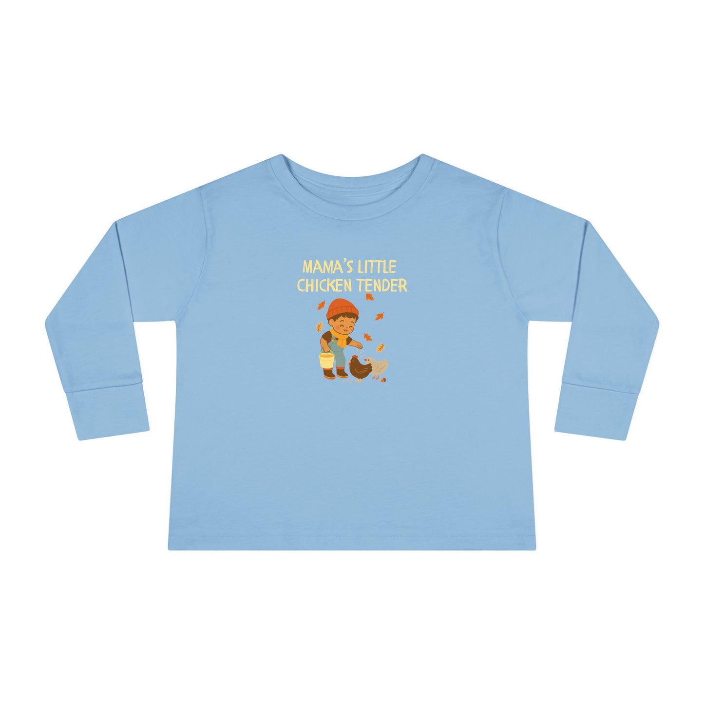 Toddler Long Sleeve - Boy Chicken Tender - Fall Scene