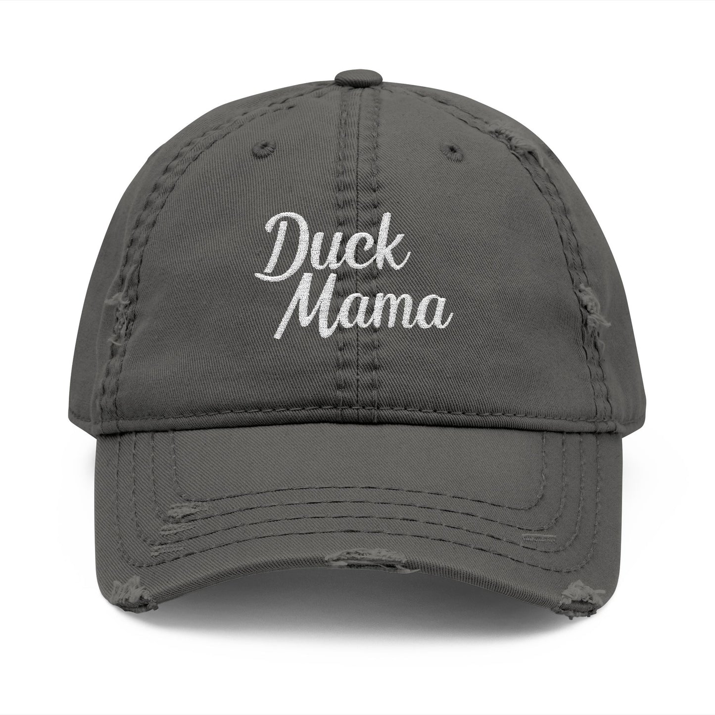 Duck Mama - Distressed Embroidered Cap