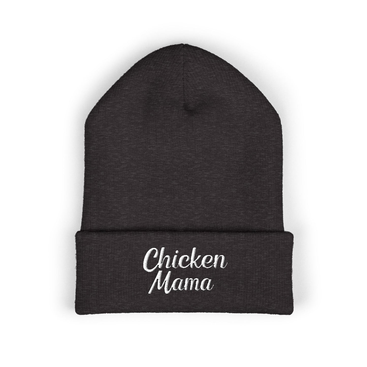 Chicken Mama Embroidered Beanie