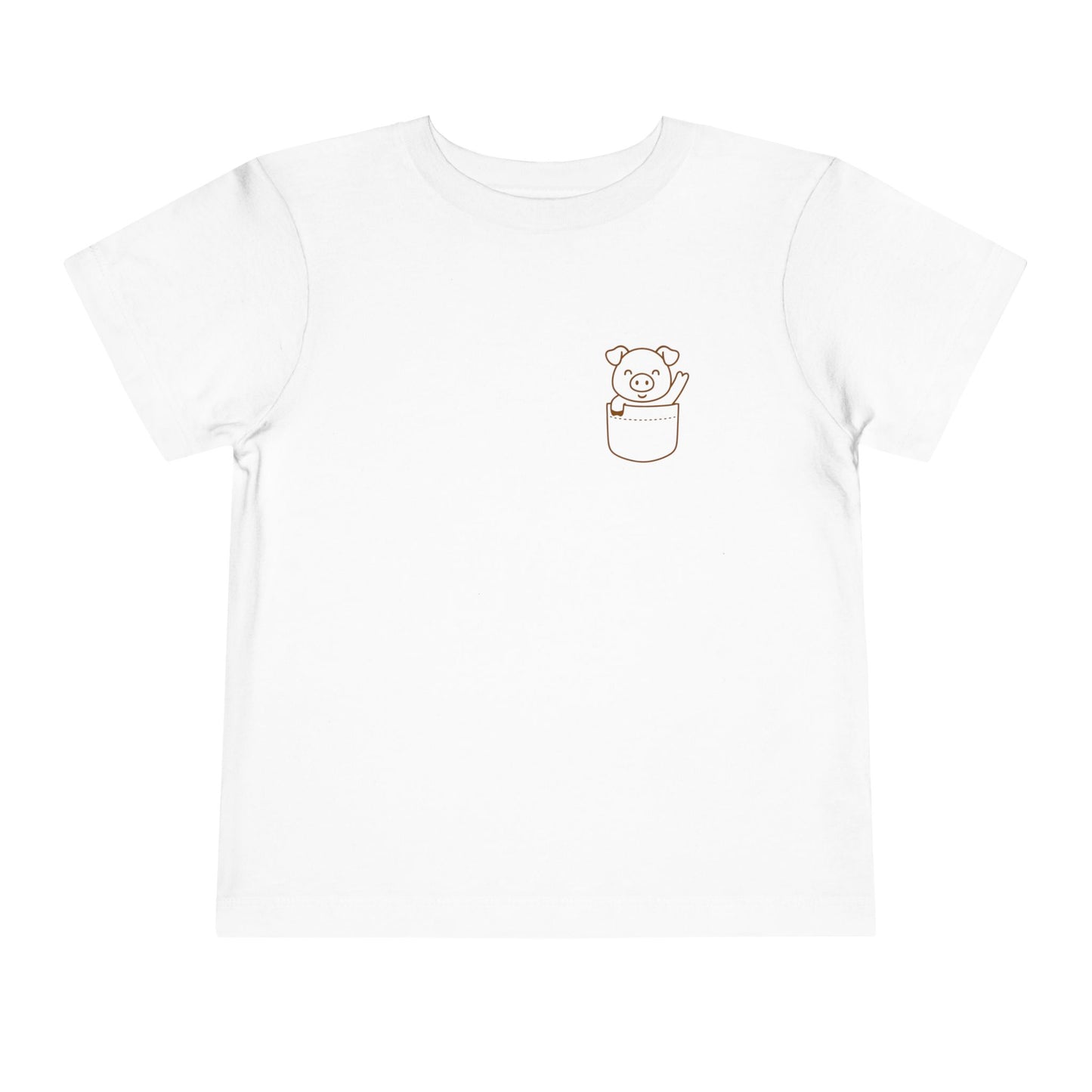 Toddler Tee- Pocket Farm Pals- Piggy