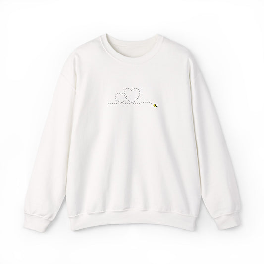 Bee Trail of Two Hearts Embroidered Sweater