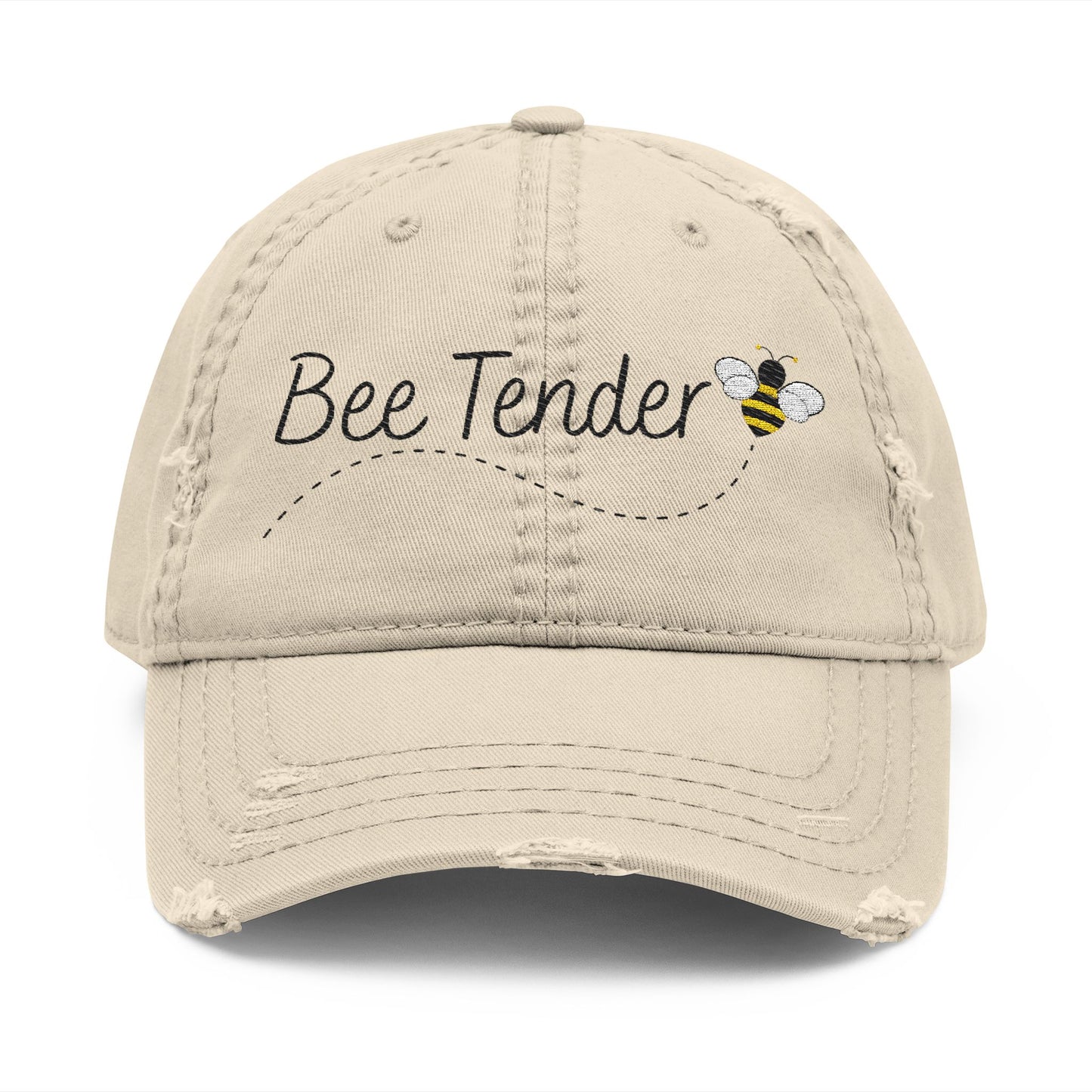 Bee Tender Embroidered Distressed Cap