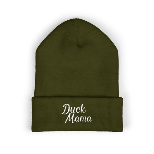 Duck Mama Embroidered Beanie