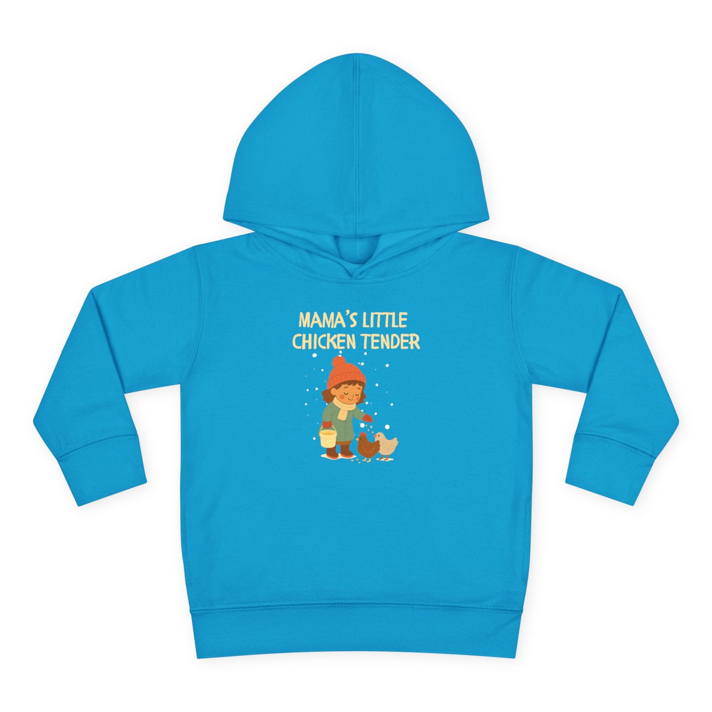 Toddler Hoodie - Girl Chicken Tender - Winter Scene