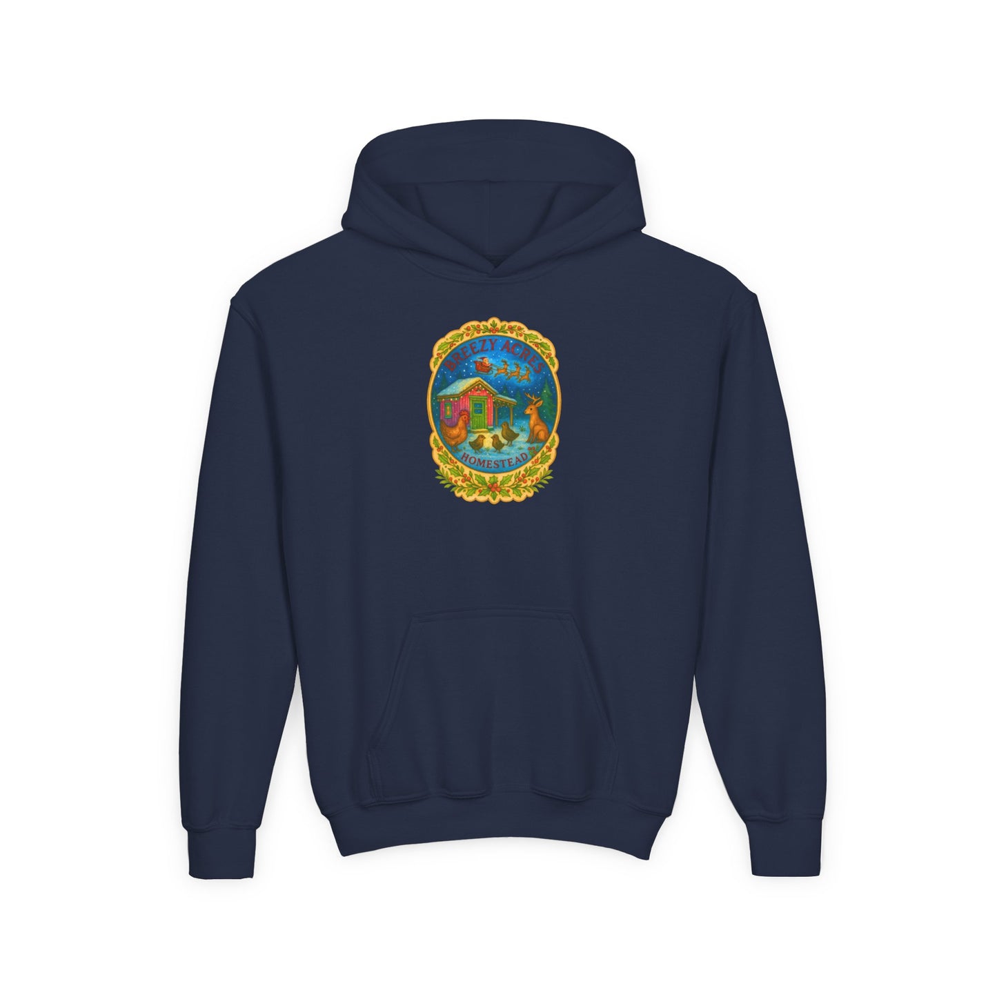 Breezy Acres Homestead Wisconsin - Holiday Youth Hoodie