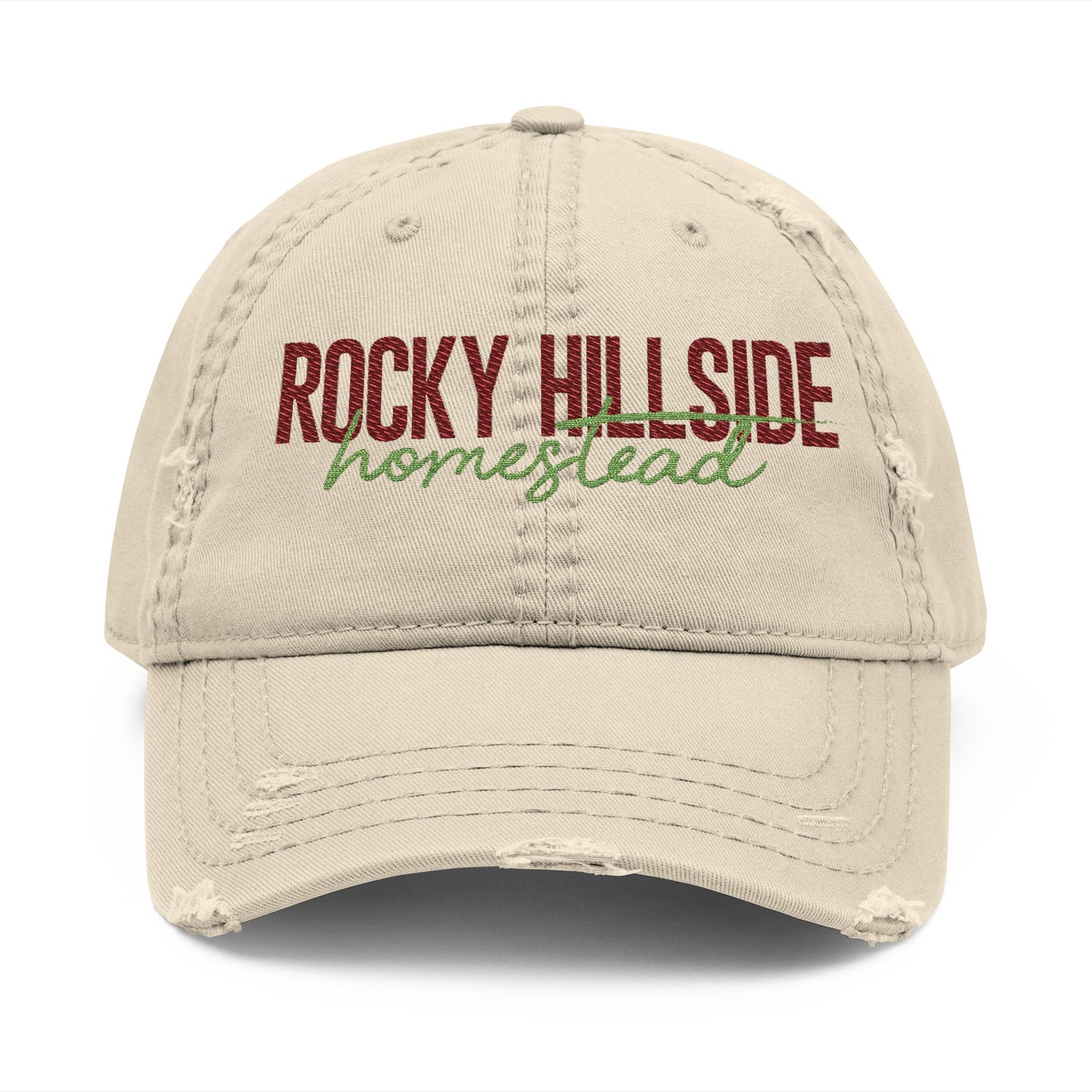 Rocky Hillside Homestead in Embroidery