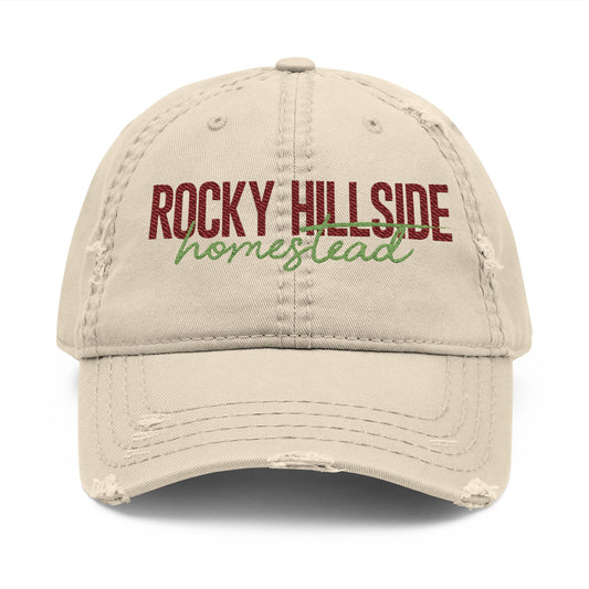 Rocky Hillside Homestead in Embroidery