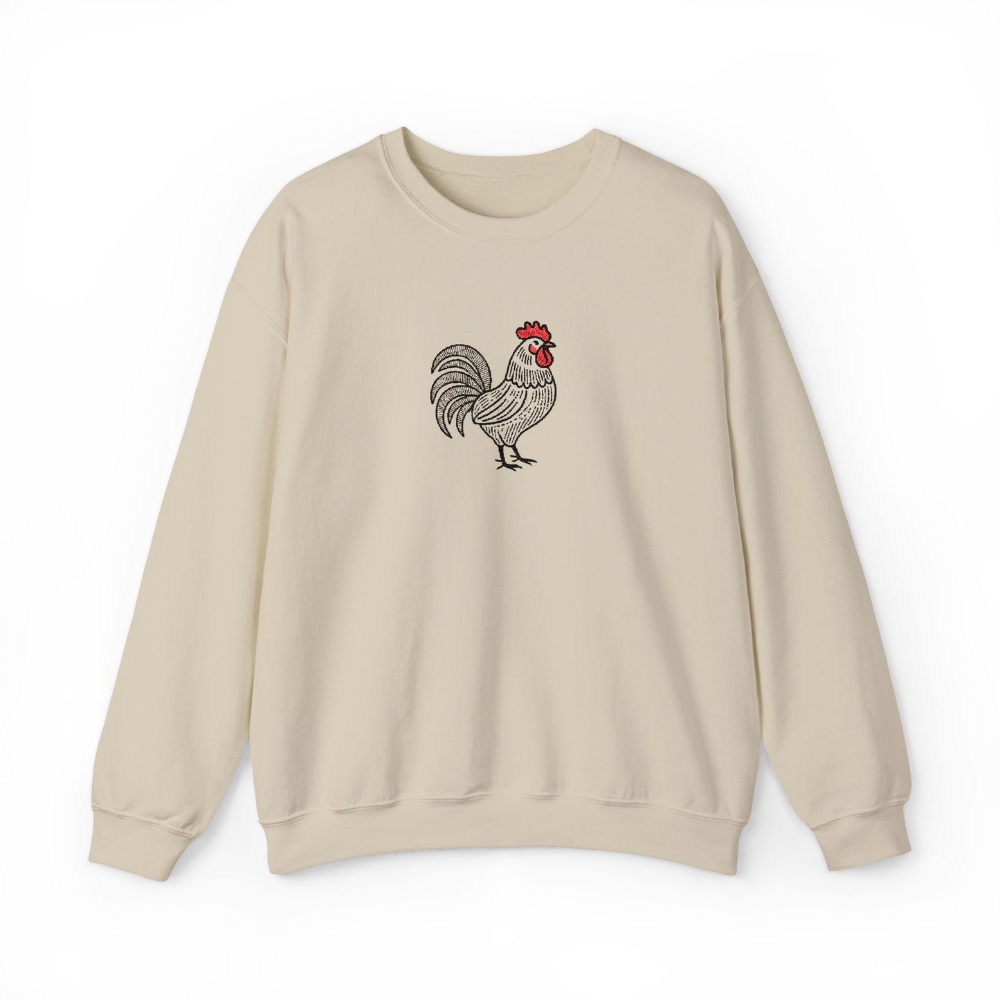 Farmhouse Rooster Embroidered Sweater