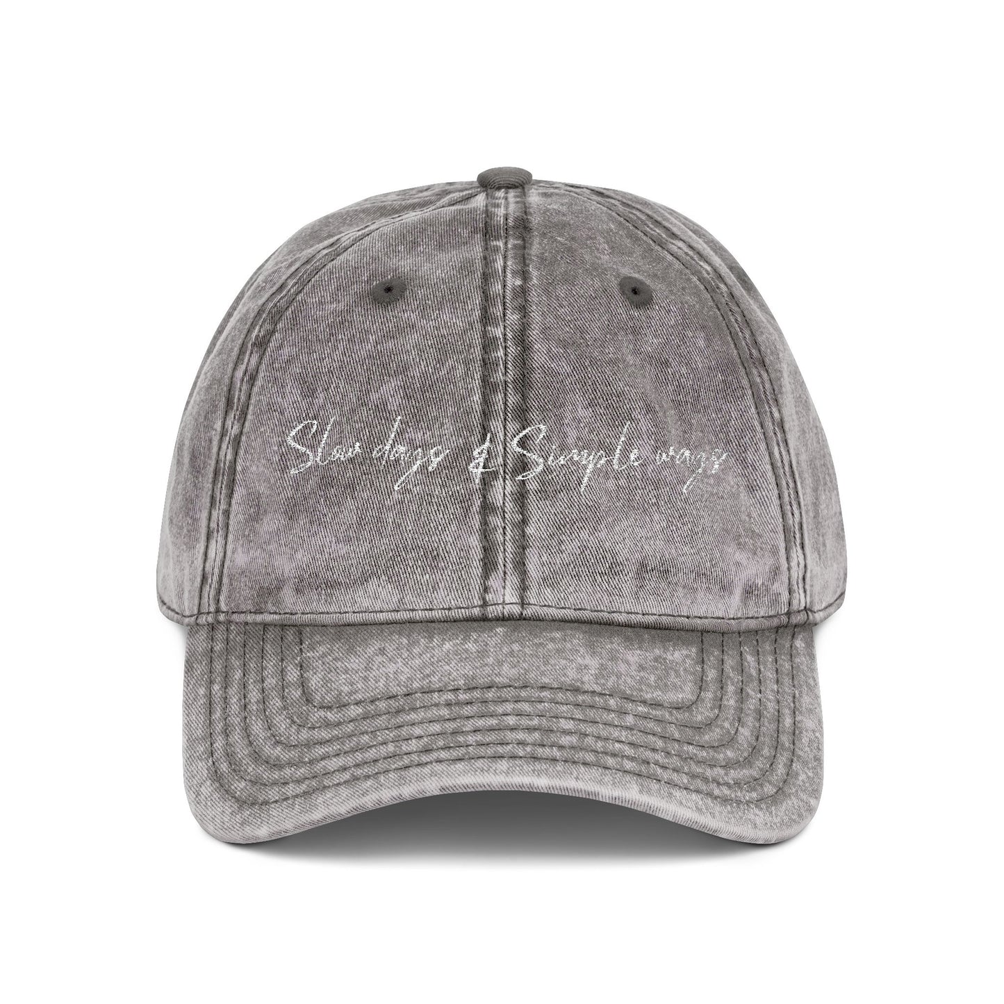 Slow Days & Simple Ways - Vintage Embroidered Cap