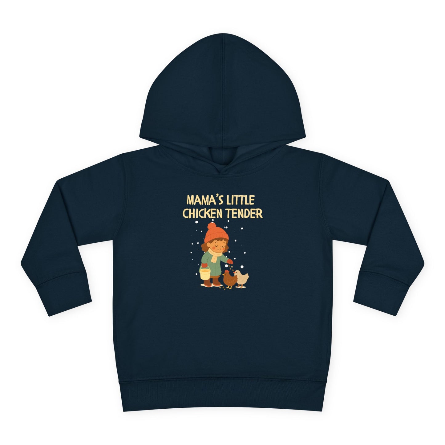 Toddler Hoodie - Girl Chicken Tender - Winter Scene