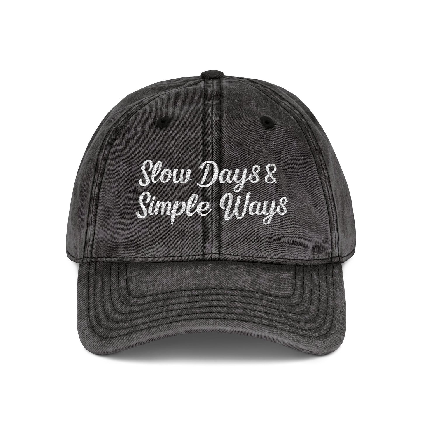Slow Days & Simple Ways - Vintage Embroidered Cap