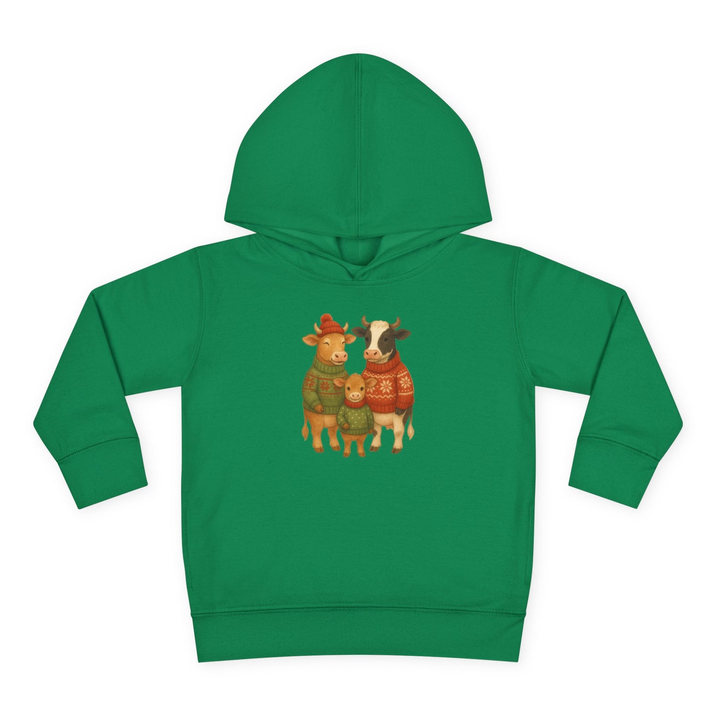 Cow Family Christmas - Toddler Hoodie