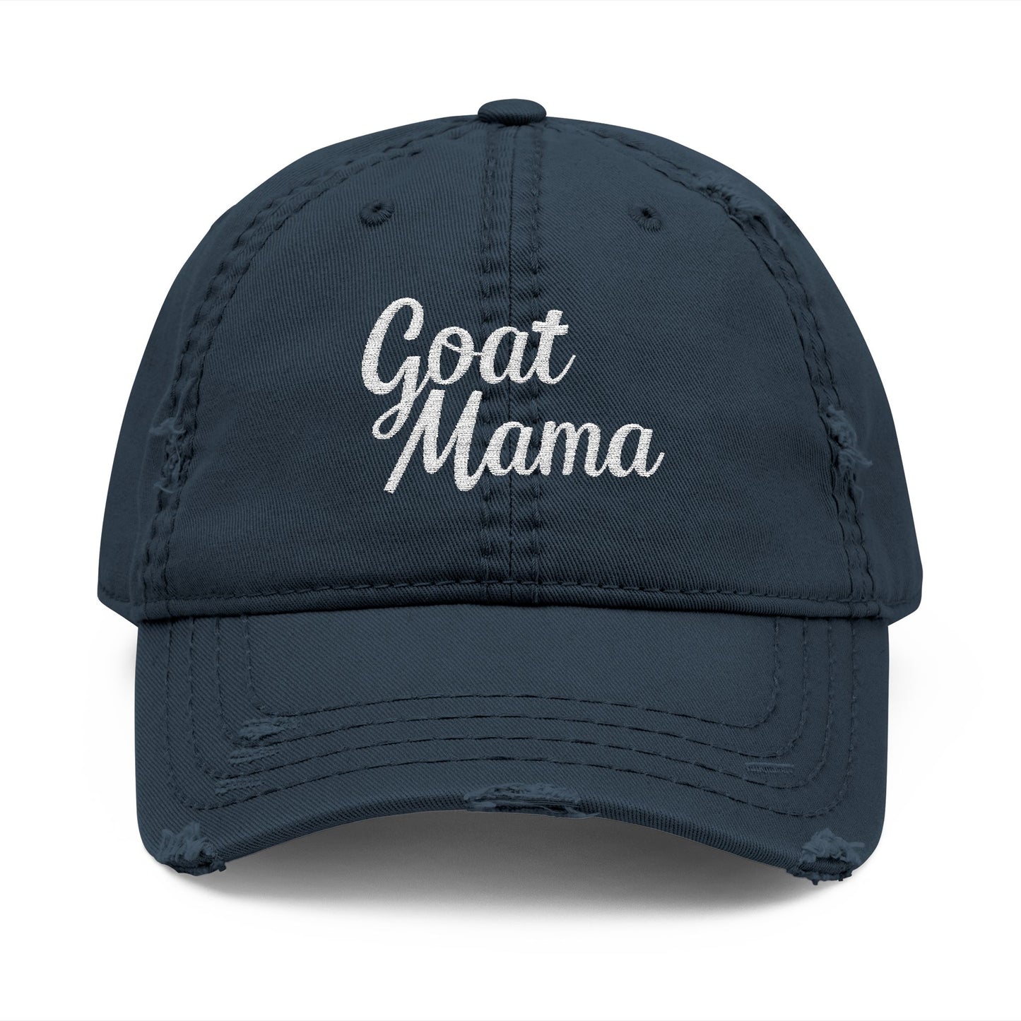 Goat Mama - Distressed Embroidered Cap