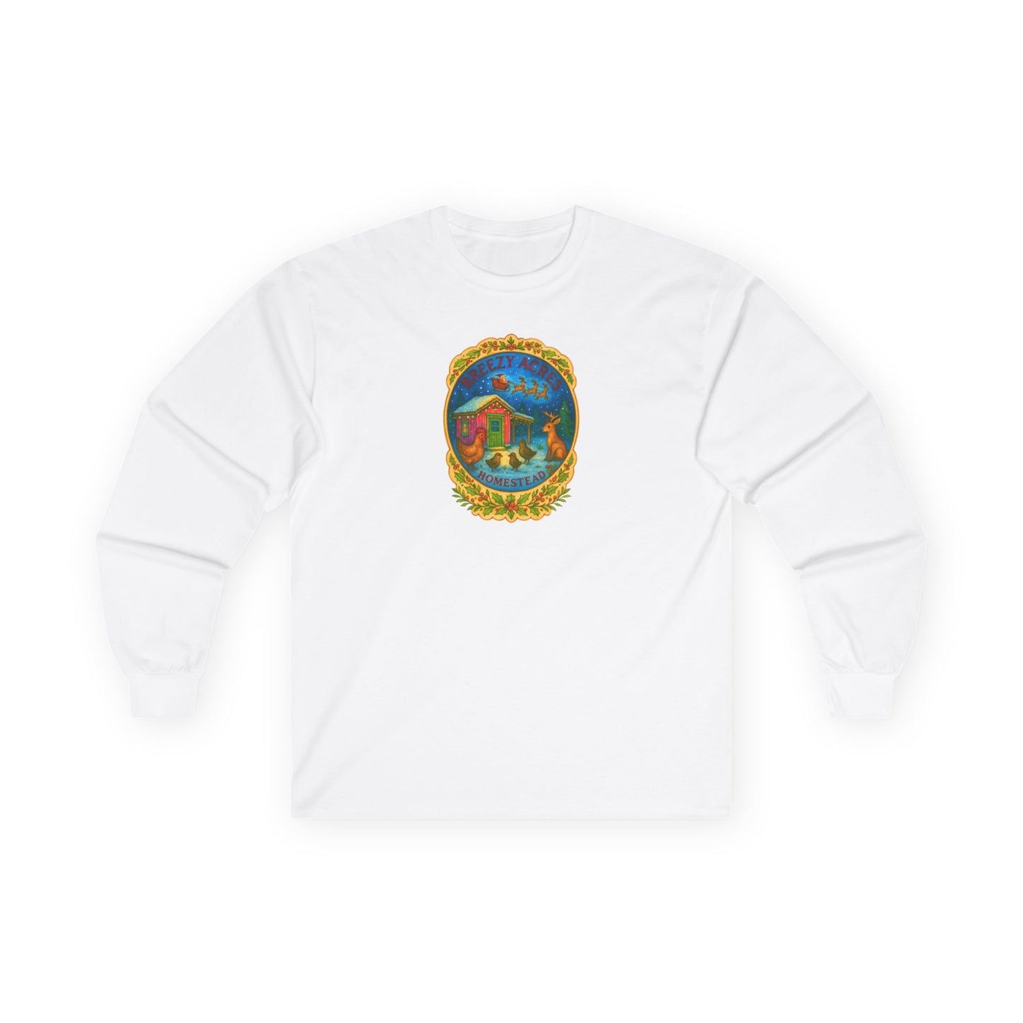 Breezy Acres Homestead Wisconsin - Holiday Long Sleeve Tee