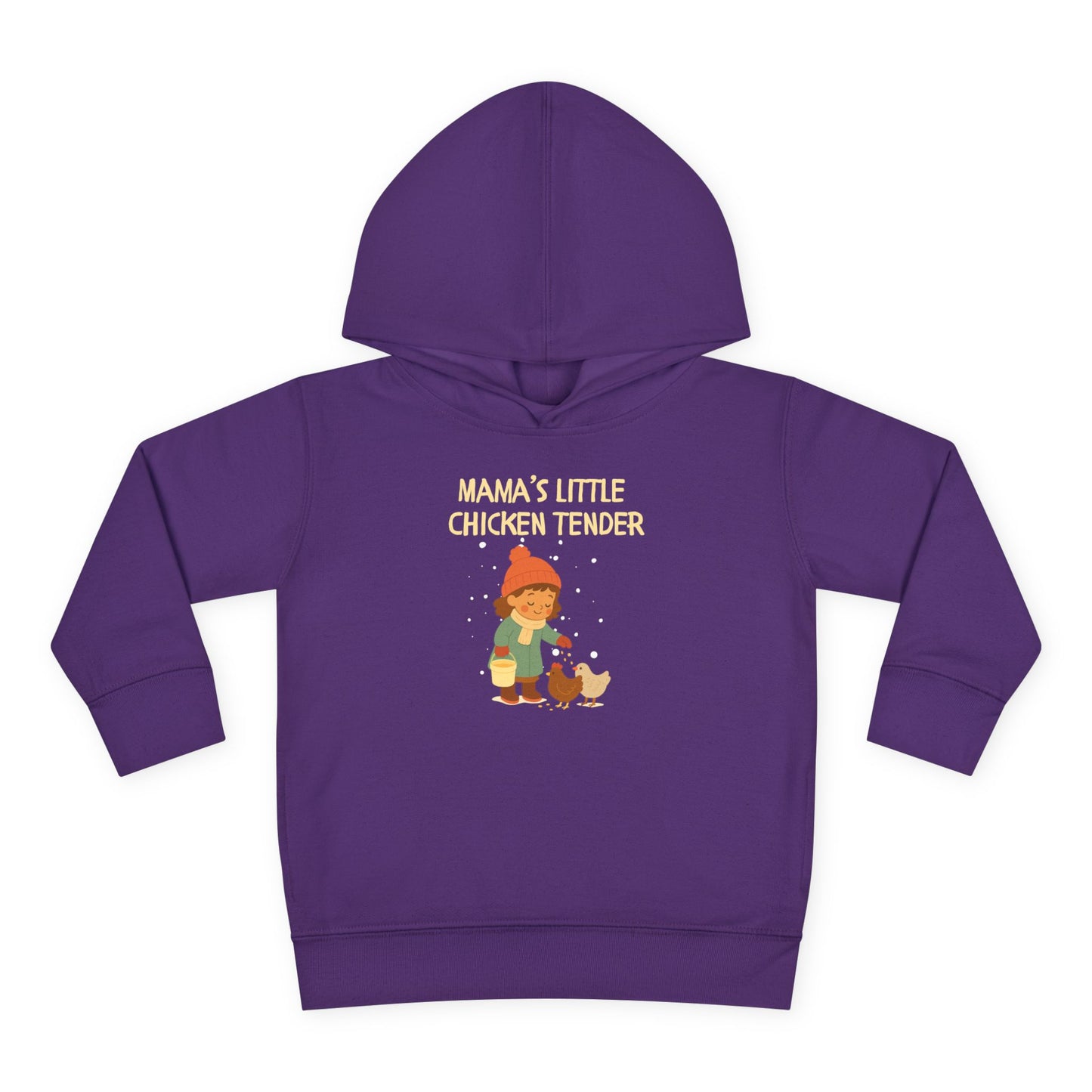 Toddler Hoodie - Girl Chicken Tender - Winter Scene