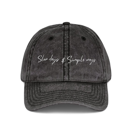 Slow Days & Simple Ways - Vintage Embroidered Cap