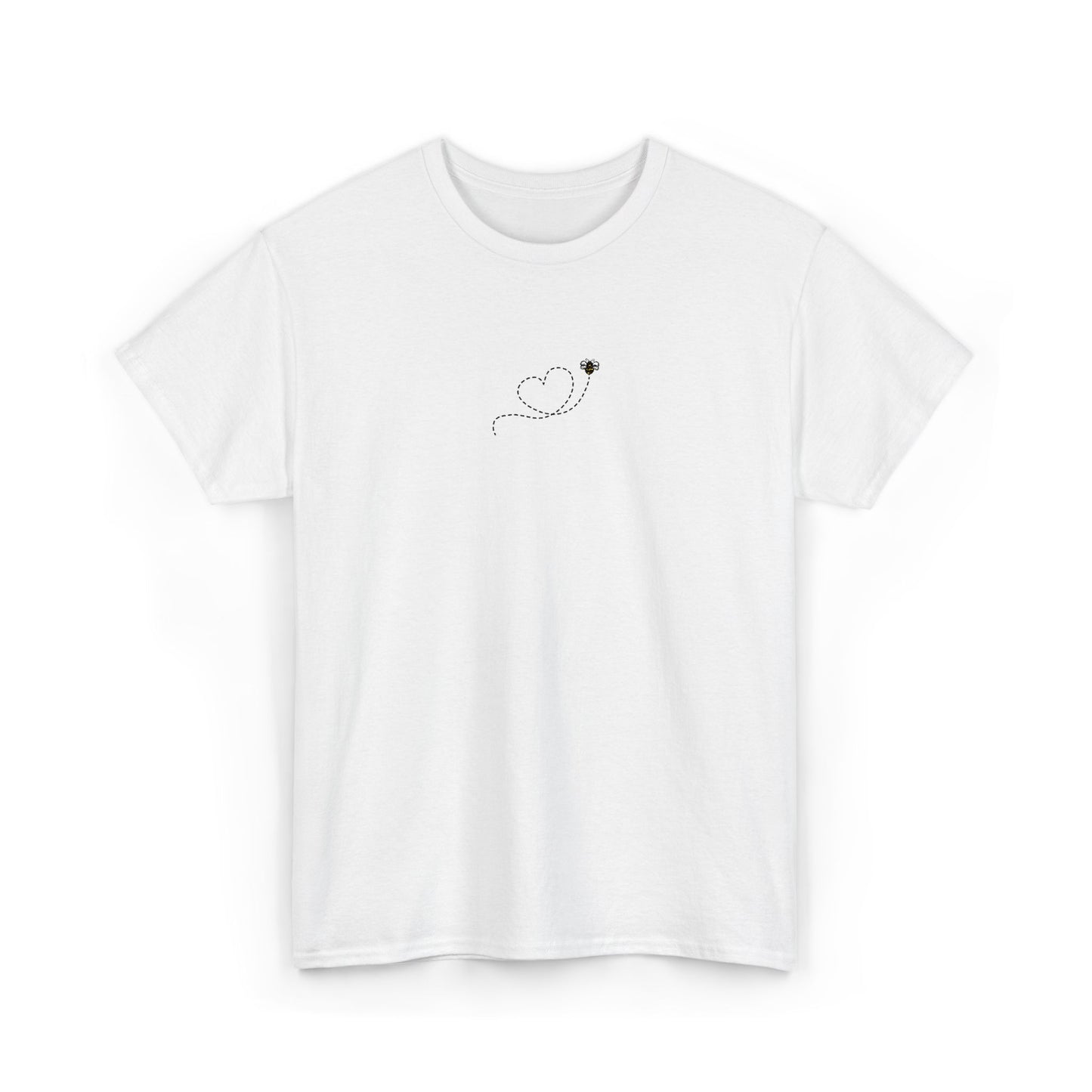 Bee Love Embroidered Heart Outline Tee