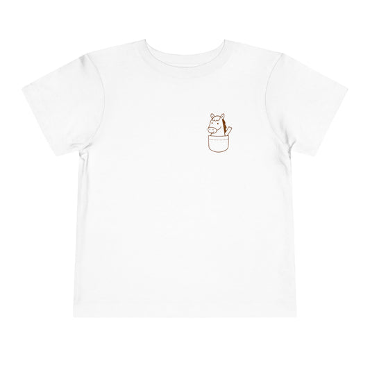 Toddler Tee- Pocket Farm Pals- Horse