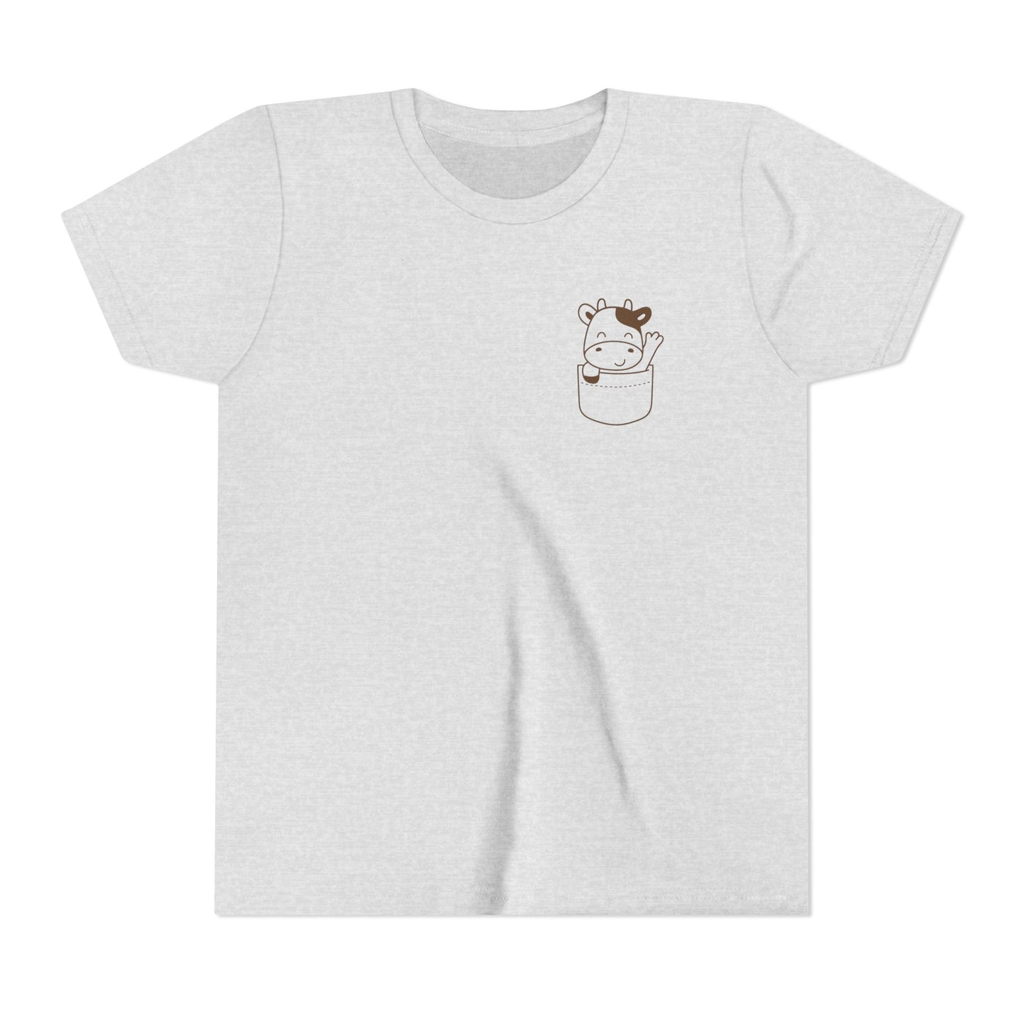 Youth Tee- Pocket Farm Pals- Moo Cow
