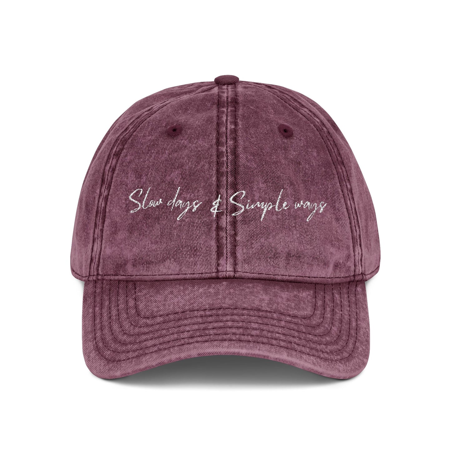 Slow Days & Simple Ways - Vintage Embroidered Cap