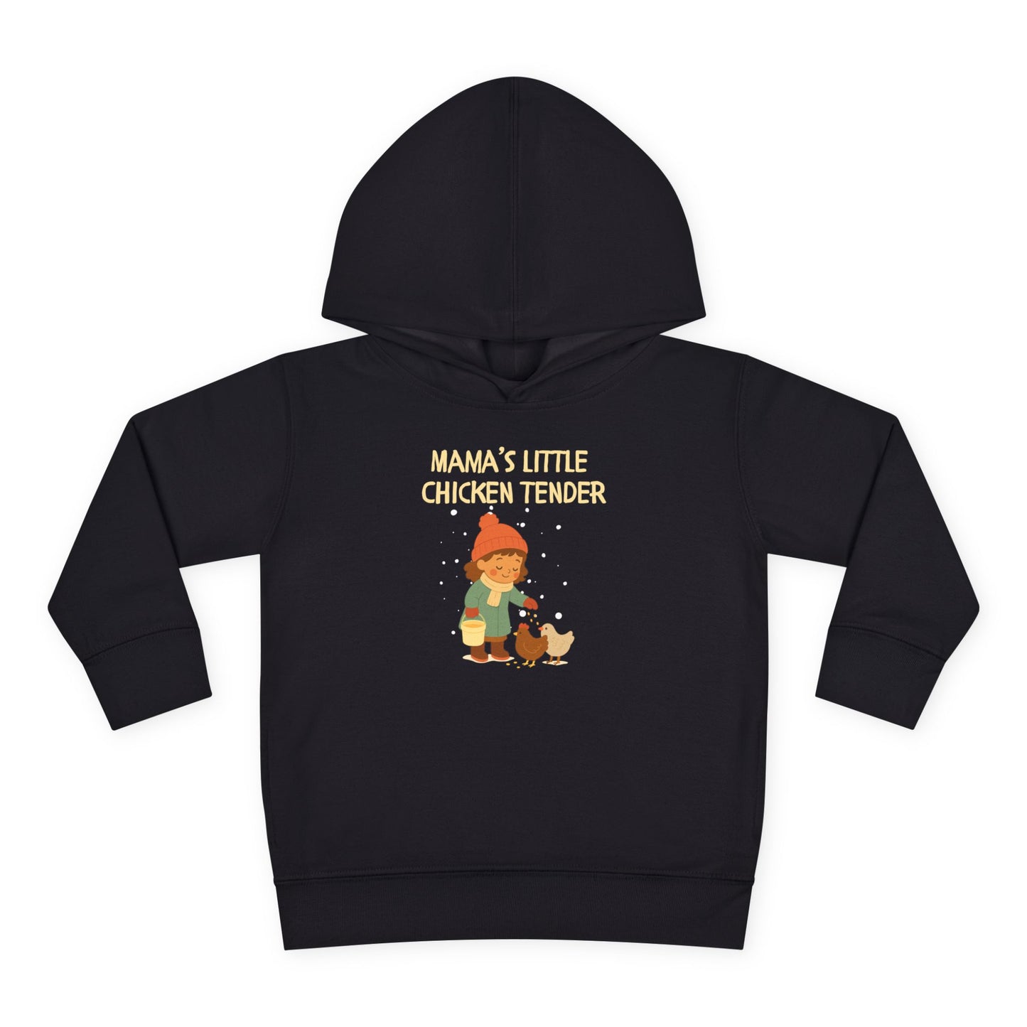 Toddler Hoodie - Girl Chicken Tender - Winter Scene