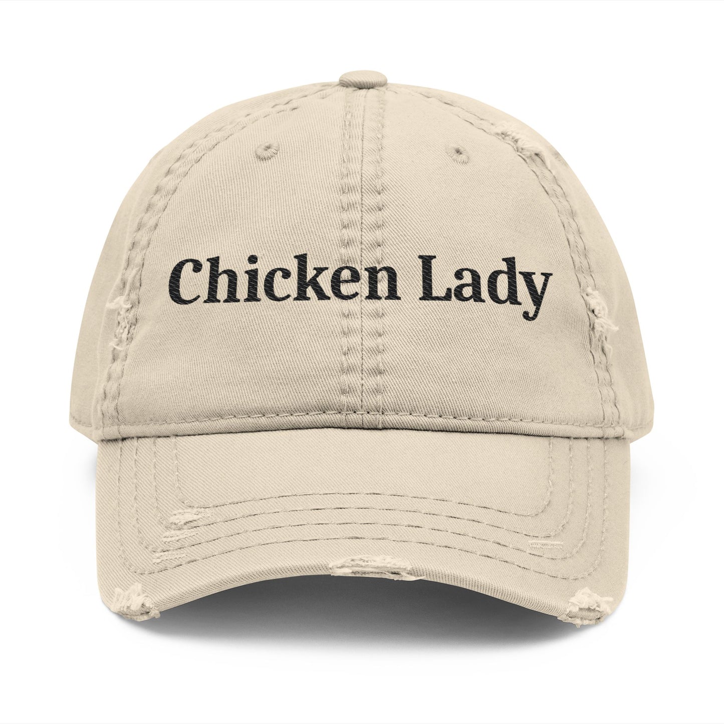 Chicken Lady Embroidered Cap- Khaki Only