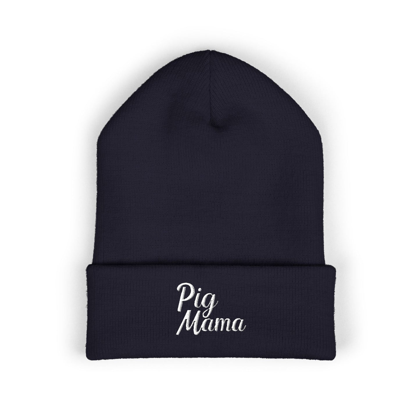 Pig Mama Embroidered Beanie