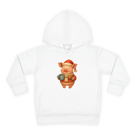Cozy Christmas Piggy - Toddler Hoodie